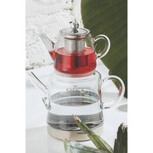 Karaca Paslanmaz Çelik Dora Midi Borosilikat Cam Çaydanlık 0 - 1,99 L Haki