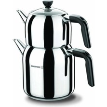 Korkmaz Çelik Kappa 079-01 Mega Çaydanlık Takımı Gri