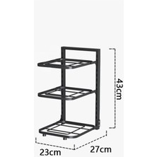 Magiceham Mutfak Ayarlanabilir Üç Katmanlı Tencere Rafı (Yurt Dışından)