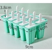 Magiceham Three Beans 10 Parça Delikler Silikon Dondurma Kalıp Buz Küpü Tepsi Popsicle Varil Dıy Kalıp Tatlı Dondurma Kalıp Popsicle Stick (Yeşil) ile (Yurt Dışından)