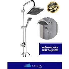 Nikadu Tepe Duş Sistemleri Lüks Kare Siyah Yağmurlama Robot Tepe Duş Seti Duş Başlığı Takımı Gri Krom