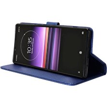 SZY Mall Sony Xperia 1 Kickstand Kapak Kart Tutucu Manyetik Cüzdan Için Kılıf (Yurt Dışından)