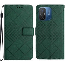 SZY Mall Xiaomi Redmi 12C Manyetik Kapak Elmas Kabartmalı Kart Yuvası Için Flip Case (Yurt Dışından)