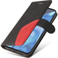 SZY Mall Kart Yuvası Standı Iki Renkli Dikiş Kickstand ile Oneplus 9 Pro Için Kılıf (Yurt Dışından)