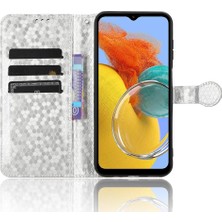 SZY Mall Samsung Galaxy M14 5g Için Kılıf Deri Cüzdan Kapak Geometrik Desen (Yurt Dışından)