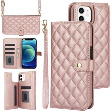 SZY Mall Iphone 12/12 Pro Standı Fonksiyonu Crossbody Tarzı 5 Kart Yuvaları ile (Yurt Dışından)