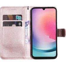 SZY Mall Kart Yuvası ile Samsung Galaxy A24 4g Yüksek Kalite Deri Için Flip Case (Yurt Dışından)