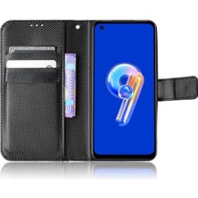 SZY Mall Asus Zenfone 9 Için Kılıf Manyetik Cüzdan Kart Tutucu Kickstand Kapak (Yurt Dışından)