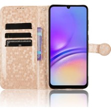 SZY Mall Samsung Galaxy A05 4g Için Kılıf Deri Cüzdan Kapak Geometrik Desen (Yurt Dışından)