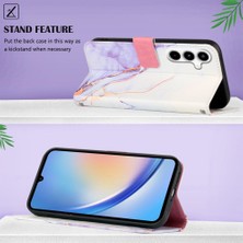 SZY Mall Samsung Galaxy A35 5g Pu Deri Mermer Desen Kickstand Cüzdan (Yurt Dışından)