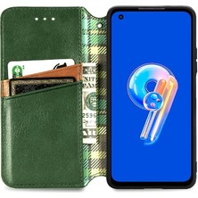 SZY Mall Asus Zenfone 9 Için Kılıf Cüzdan Fonksiyonu Moda Tasarım Deri Kılıf Flip (Yurt Dışından)