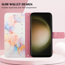 SZY Mall Samsung Galaxy S24 Ultra 5g Pu Deri Cüzdan Mermer Desen (Yurt Dışından)