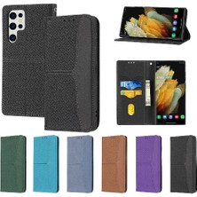 SZY Mall Samsung Galaxy S22 Ultra El Cüzdan Kredi Kartı Tutucu Flip Book Için Kılıf (Yurt Dışından)