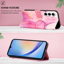 SZY Mall Samsung Galaxy A35 5g Pu Deri Mermer Desen Kickstand Cüzdan (Yurt Dışından)