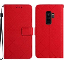 SZY Mall Samsung Galaxy S9 Artı El Kayışı Manyetik Kapak Kartı ile Flip Case (Yurt Dışından)