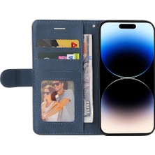 BDT Market IPhone 15 Için Kılıf Pro Iki Renkli Dikiş Pu Deri Flip Folio Kılıf ile (Yurt Dışından)