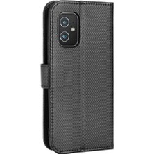 BDT Market Asus Zenfone 8 Kickstand Kapak Manyetik Cüzdan Kart Tutucu Için Kılıf (Yurt Dışından)