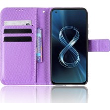 BDT Market Asus Zenfone 8 Kickstand Kapak Manyetik Cüzdan Kart Tutucu Için Kılıf (Yurt Dışından)