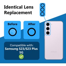 Flagen Samsung Galaxy S23 Arka Kamera Camı Lens Yapışkanlı