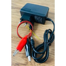 Ata Elektronik 12 Volt Aküler İçin Şarj Aleti Cihazı Adaptör + OTOMATİK VOLTAJ KESİCİLİ +  LED IŞIKLI + Extra Maşalı Kablolu +  1 Amper  - 13.8 VOLT  YENİ MODEL