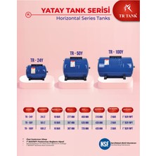 Sumarkt Trtank Profesyonel 100 Litre Yatay Ayaklı Nsf Membranlı Hidrofor Genleşme Tankı