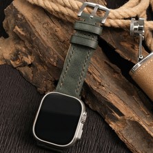 Vagave Apple Watch Uyumlu Deri Kordon 38MM 40MM 41MM Seri 3 4 5 6 7 Se 8 9 Uyumlu Hakiki Deri Kayış Yeşil
