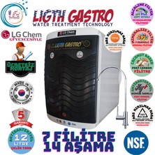 Light Gastro Lg Chem Gold Plus Ücretsiz Montaj Beyaz-Siyah Renk 12 Litre 14 Aşama 7 Filitre Su Arıtma Cihazı