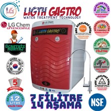 Light Gastro Lg Chem Gold Plus Ücretsiz Montaj Beyaz-Kırmızı Renk 12 Litre 14 Aşama 7 Filitre Su Arıtma Cihazı