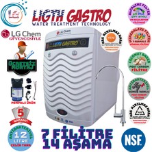 Light Gastro G Chem Gold Plus Pompalı Ücretsiz Montaj  Beyaz Renk 12 Litre 14 Aşama 7 Filitre Su Arıtma Cihazı