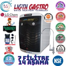 Light Gastro Lg Chem Gold Plus Pompalı Ücretsiz Montaj  Beyaz - Siyah Renk 12 Litre 14 Aşama 7 Filitre Su Arıtma Cihazı