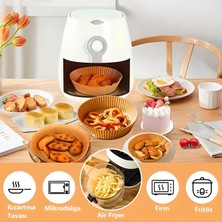 Kitchen Line Büyük Boy Fritöz Pişirme Kağıdı Air Fryer 16X4,5 Tüm Markalara Uygun Yuvarlak Model 50 Adet