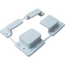 Bautech Sineklik Pabucu 17X25 Sabitleyici Beyaz Plastik - 3 Takım