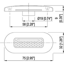 Erol Basamak Lambası Beyaz 12 V LED Krom Çerçeveli