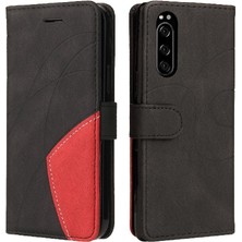 MY Boutique1 Sony Xperia 5 Için Kılıf Kickstand Koruyucu Kart Yuvası Standı ile Pu Flip (Yurt Dışından)