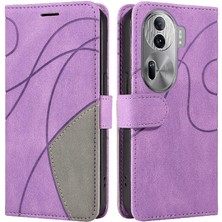 MY Boutique1 Kart Yuvası Standı Iki Renkli Dikiş Pu ile Oppo Reon 11 Pro 5g Için Kılıf (Yurt Dışından)