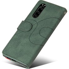 MY Boutique1 Sony Xperia 5 Için Kılıf Kickstand Koruyucu Kart Yuvası Standı ile Pu Flip (Yurt Dışından)