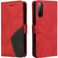 MY Boutique1 Sony Xperia 10II Kickstand Koruyucu Pu Deri Flip Folio Kılıf (Yurt Dışından)