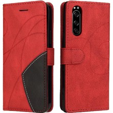 MY Boutique1 Sony Xperia 5 Için Kılıf Kickstand Koruyucu Kart Yuvası Standı ile Pu Flip (Yurt Dışından)