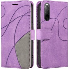 MY Boutique1 Sony Xperia 10II Kickstand Koruyucu Pu Deri Flip Folio Kılıf (Yurt Dışından)