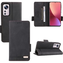 MY Boutique1 Xiaomi 12 5g Kart Ekleme Deri Folio Flip Case Koruyucu Kılıf (Yurt Dışından)