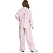 LuiKids Kız Çocuk Oversize Rahat Kesim Gömlek ve Pantolon Takım
