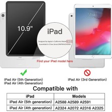 TEKNETSTORE iPad Air 4. Ve 5. Nesil 10.9 İnç Uyumlu Smart Cover Kılıf Koyu Yeşil