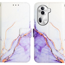 SZY Market Oppo Oppo 11 Pro 5g Için Kickstand Pu Deri Mermer Desen Cüzdan (Yurt Dışından)