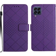 SZY Market Samsung Galaxy M33 5g Için Flip Case Kart Yuvası Standı Elmas Kabartmalı Pu (Yurt Dışından)