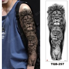 Tattoo Gerçekci Geçici Aslan Aile Family Kol Kaplama Tattoo Dövme Modelleri