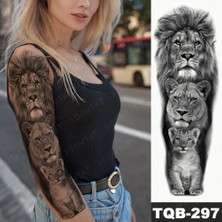 Tattoo Gerçekci Geçici Aslan Aile Family Kol Kaplama Tattoo Dövme Modelleri