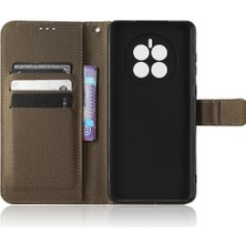 SZY Market Huawei Mate 50 Için Kılıf Manyetik Cüzdan Kart Tutucu Kapak Kickstand (Yurt Dışından)