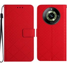 SZY Market El Kayışı Cüzdan Pu Kartı ile Realme 11 Pro Manyetik Kapak Için Flip Case (Yurt Dışından)