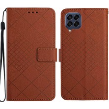 SZY Market Samsung Galaxy M33 5g Için Flip Case Kart Yuvası Standı Elmas Kabartmalı Pu (Yurt Dışından)