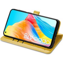 SZY Market Oppo A78 4g Için Kılıf Deri Kılıf Kapak Çevirin Darbeye Kısa Kayış (Yurt Dışından)